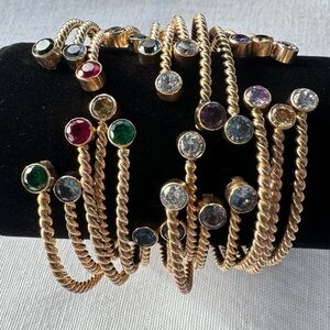 Handmade Gold-filled Birthstone Bangles Made to order! 😍 Ships from MA